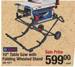Menards 10 Table Saw with Folding Wheeled Stand offer