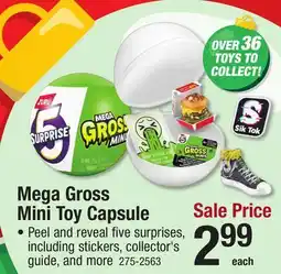 Menards Mega Gross Mini Toy Capsule offer