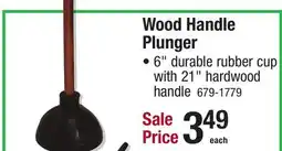 Menards Wood Handle Plunger offer
