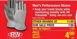 Menards Men's Performance Gloves offer