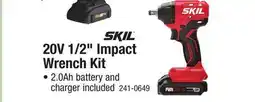 Menards 20V 1/2 Impact Wrench Kit offer