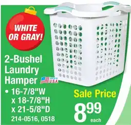Menards 2-Bushel Laundry Hamper offer