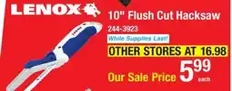 Menards 10 Flush Cut Hacksaw offer