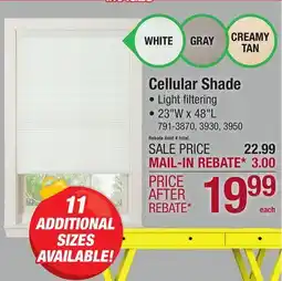 Menards Cellular Shade offer