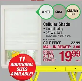 Menards Cellular Shade offer
