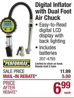 Menards Digital Inflator with Dual Foot Air Chuck offer