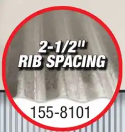 Menards 2-1/2 RIB SPACING offer