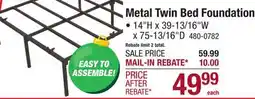 Menards Metal Twin Bed Foundation offer