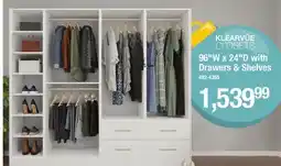 Menards 96w x 24D with Drawers & Shelves offer