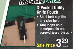 Menards 3-Pocket Utility Knife Pouch offer