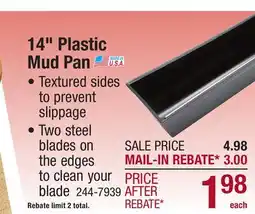 Menards 14 Plastic Mud Pan offer