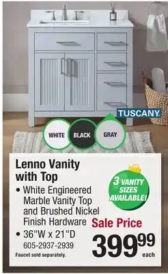 Menards Lenno Vanity with Top offer
