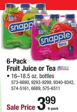 Menards 6-Pack Fruit Juice or Tea offer