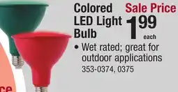Menards Colored LED Light Bulb offer