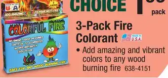 Menards 3-Pack Fire Colorant offer