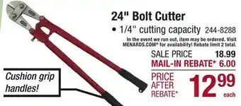 Menards 24 Bolt Cutter offer