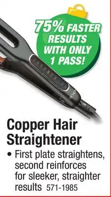 Menards Copper Hair Straightener offer