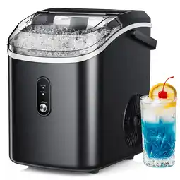 Walmart Simzlife 35lbs/24H Nugget Ice Maker Countertop,Portable Ice Maker Machine with Auto-Cleaning, Black offer