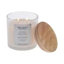 Walmart Better Homes and Gardens Salted Coconut Mahogany Scented 2-Wick Ombre Jar Candle 12oz offer