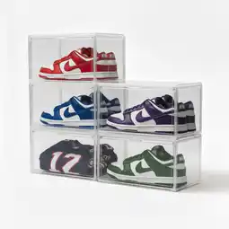 Walmart Kicks & Co Transparent Shoe Organizer & Shoe Display Case, Stackable Storage Box, XL, 5 Pack offer