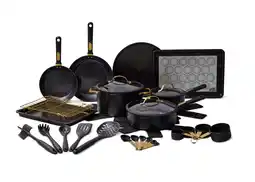 Walmart Thyme & Table 32-Piece Aluminum Ceramic Non-Stick Cookware Set - Black Pots and Pans offer