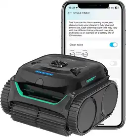 Walmart WYBOT C2 Robotic Pool Vacuum Cleaner, Cordless, App Controlled, 180-Min Runtime offer