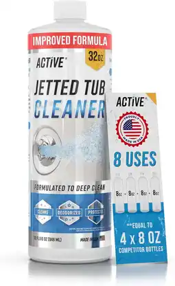 Walmart Active Jetted Hot Tub and Spa Cleaner, Compatible with Jacuzzis and Whirlpools, 32 oz, 8 Uses offer