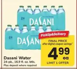 Safeway Dasani Water offer