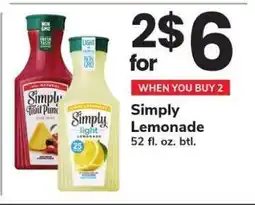 Safeway Simply Lemonade offer