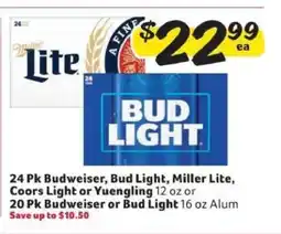 Winn Dixie Budweiser, Bud Light, Miller Lite, Coors Light or Yuengling offer