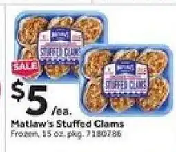 Stop&Shop Matlaw's Stuffed Clams offer