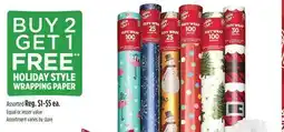 Dollar General HOLIDAY STYLE WRAPPING PAPER offer