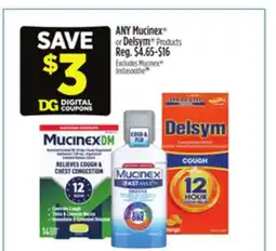 Dollar General Mucinex or Delsym Products offer