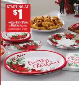 Dollar General HolidayParty Plates or Napkins offer