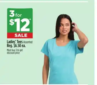 Dollar General Ladies' Tees offer