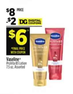 Dollar General Vaseline ProVita B3 Lotion offer