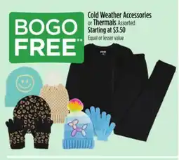 Dollar General Cold Weather Accessories or Thermals offer