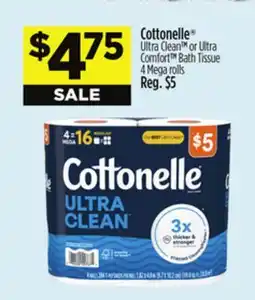 Dollar General Cottonelle Ultra Clean or Ultra Comfort Bath Tissue offer