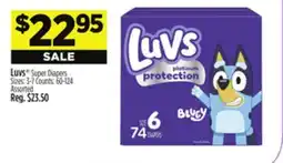 Dollar General Luvs Super Diapers offer