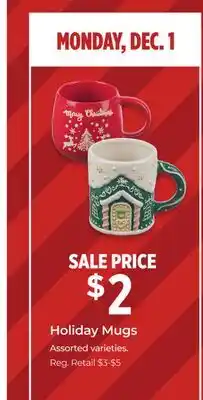 Dollar General Holiday Mugs offer