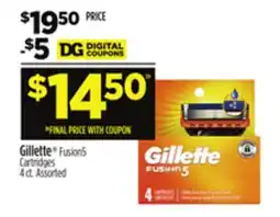 Dollar General Gillette Fusion5 Cartridges offer