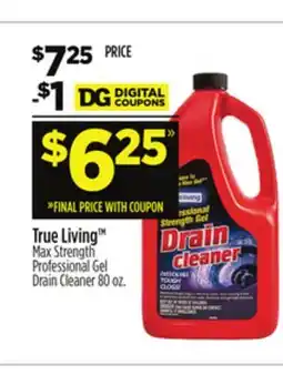 Dollar General True Living Max Strength Professional Gel Drain Cleaner offer
