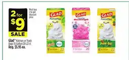 Dollar General Glad Kitchen or Trash Bags offer