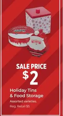 Dollar General Holiday Tins & Food Storage offer