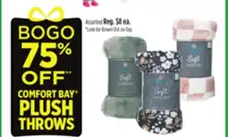 Dollar General COMFORT BAY PLUSH THROWS offer