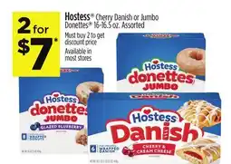 Dollar General Hostess Cherry Danish or Jumbo Donettes offer