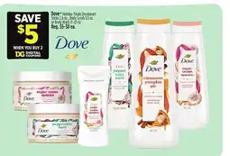 Dollar General Dove Holiday Treats Deodorant Sticks, Body Scrub or Body Wash offer