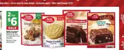 Dollar General Betty Crocker Brownies or Cookie Mix offer