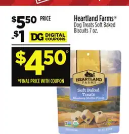 Dollar General Heartland Farms Dog Treats Soft Baked Biscuits offer