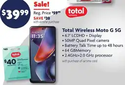 Family Dollar Total Wireless Moto G 5G offer